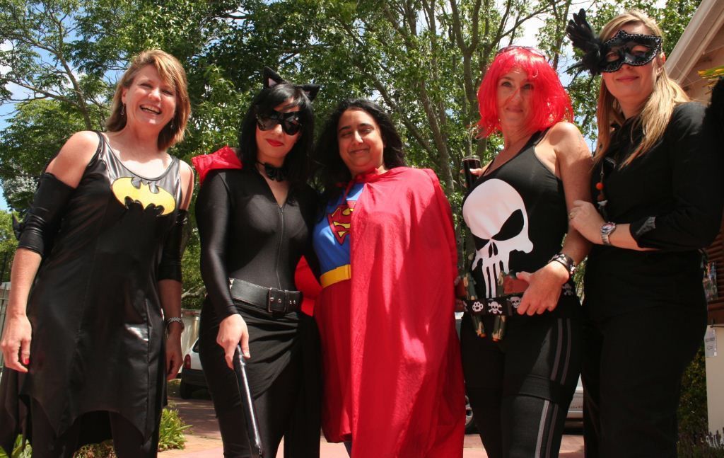 KRS staff dressed as superheroes