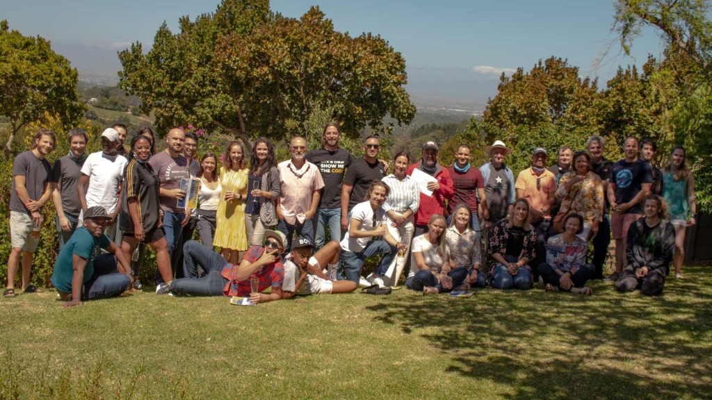 A photo of the entire KRS team outside at a year-end function